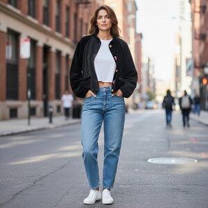 Corduroy Black  Vintage Jacket M/L